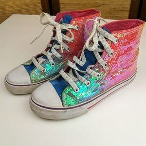 Kids Melrose Ave sequin high tops shoes 3